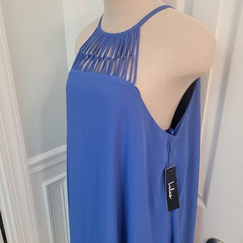 NWT Lulu's Tell Me Royal Blue Swing Dress XL - Picture 3 of 10